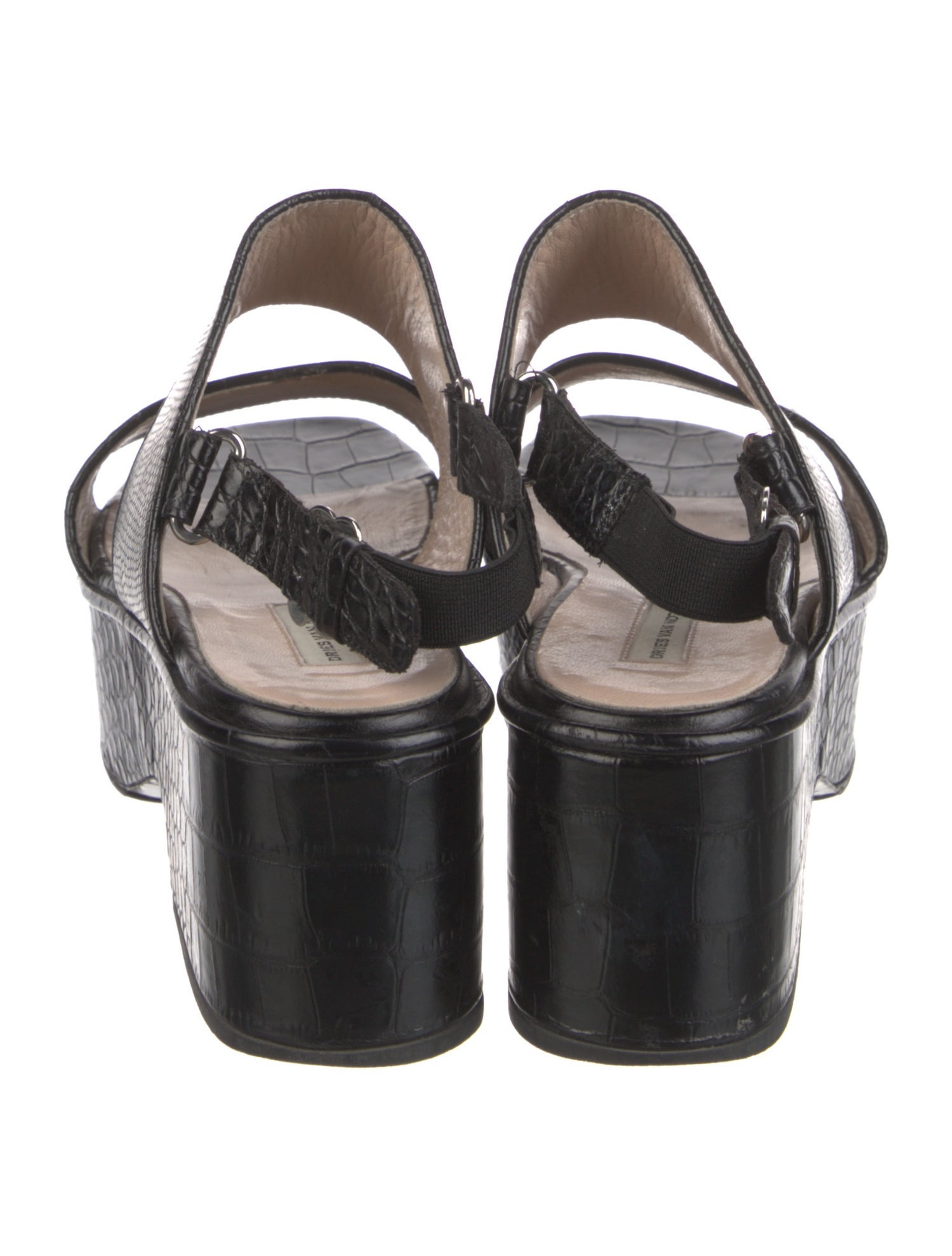 Dries Van Noten Leather Slingback Sandals